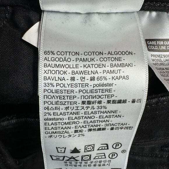 Levi's CLASSIC MID RISE SKINNY Size 12 Short Black Jeans Denim Ankle Pants 29X27 - Picture 10 of 11